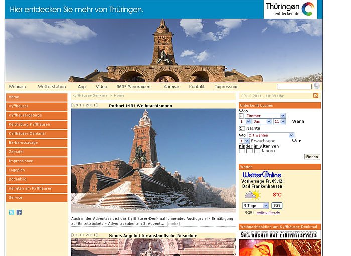 Bild: Neue Seiten ins Netz gestellt