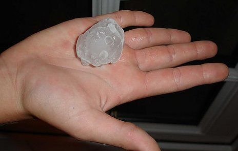 Bild: Hagel am 11. September 2011