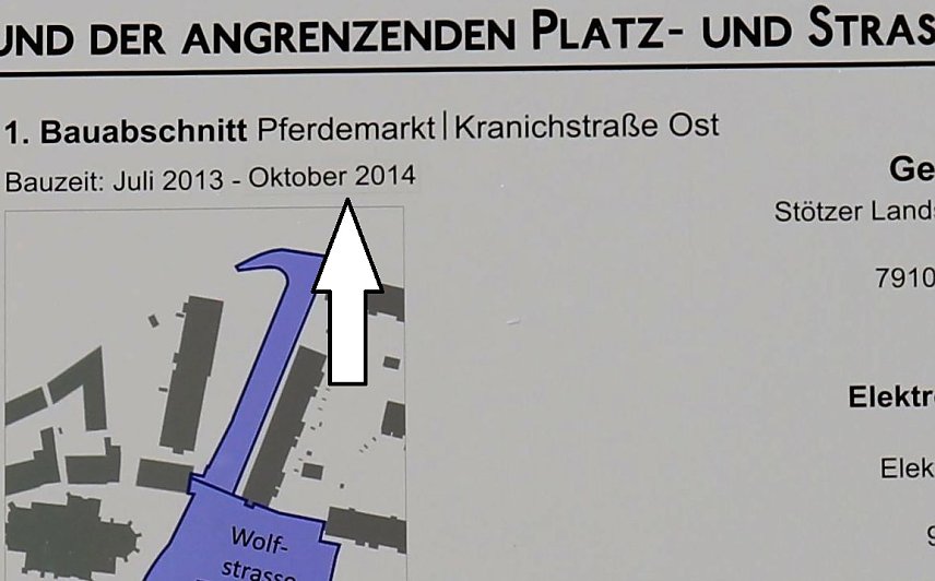 Bild: Schild - Termin ge&auml;ndert