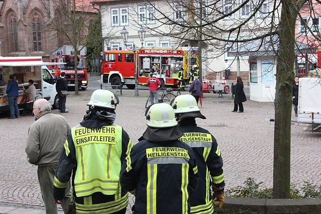 Bild: Balkenbrand am Marktplatz