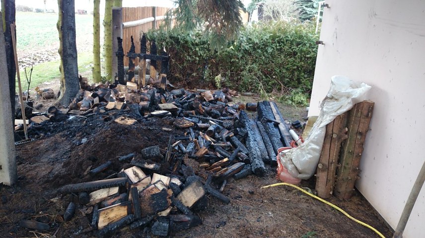 Bild: Feuer in Kleingartenanlage