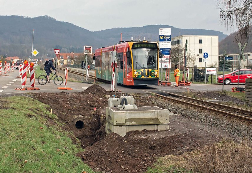 Bild: Bauarbeiten am Rosensteg