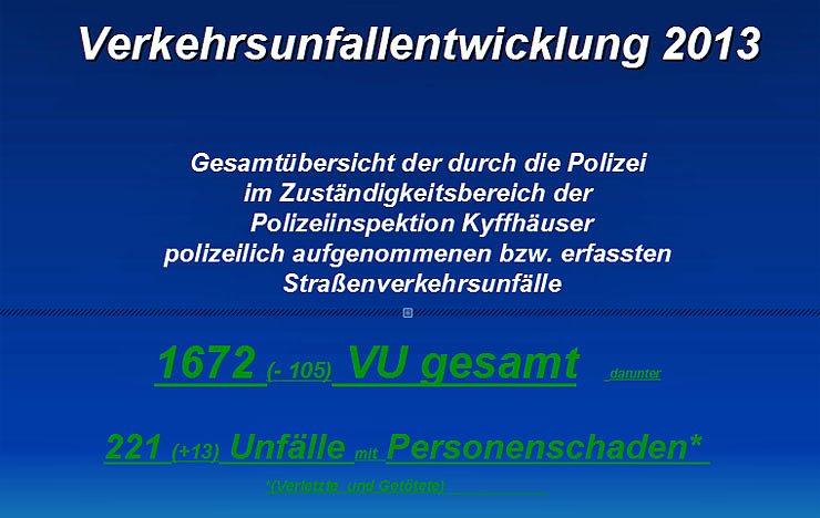 Bild: Verkehrsunfallstatistik f&uuml;r 2013 (1)