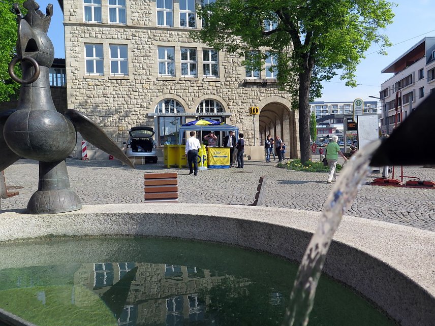 Bild: Infostand am Rathaus