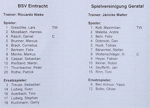 Bild: Eintracht gegen Geratal am G&ouml;ldner