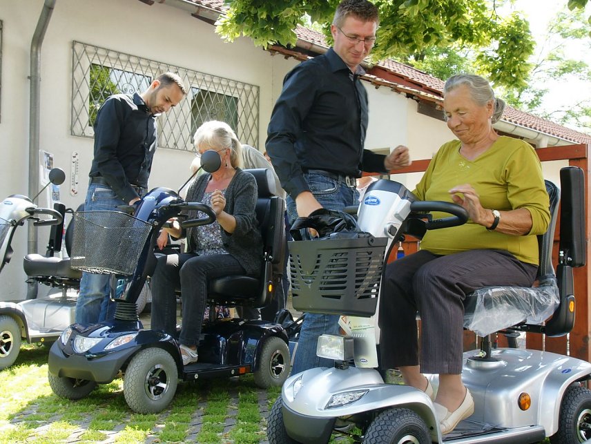 Bild: Testfahrt mit dem Scooter