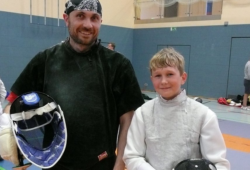 Bild: Teo mit Trainer