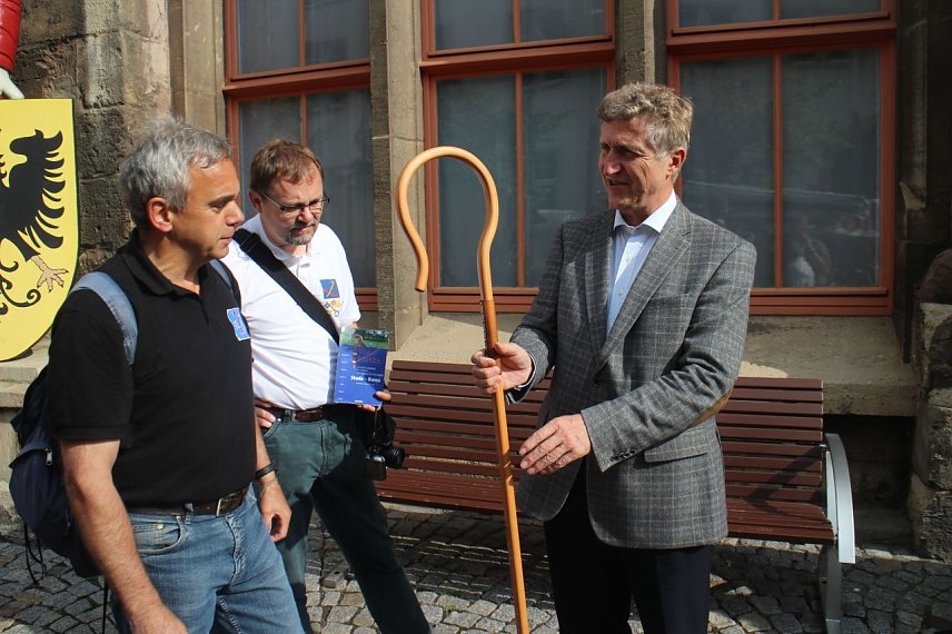 Bild: v.l. Dr. Thomas Dahms, Ulrich Eichler, OB Klaus Zeh