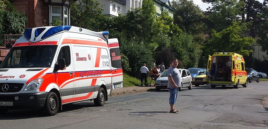 Bild: Unfallstelle Wallroth/K&auml;the-Kollwitz-Stra&szlig;e