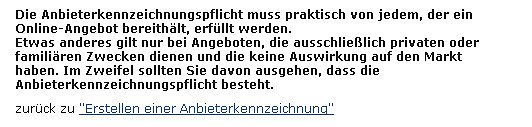 Bild: Screeshot einer Homepage