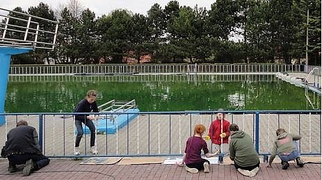 Bild: Helferfest im Freibad Gro&szlig;furra