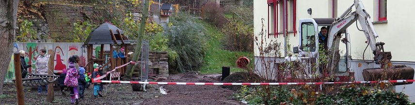 Bild: Baustelle am &Ouml;kumenischen Kindergarten in Nordhausen