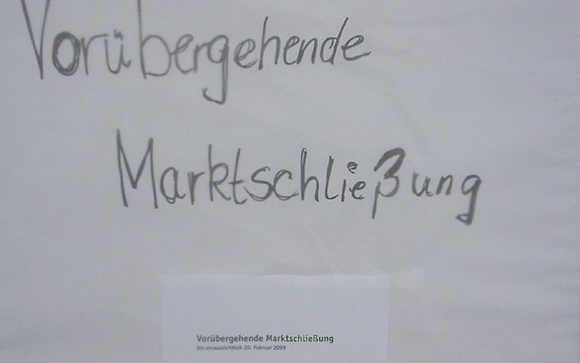 Bild: Schlie&szlig;ung Markt