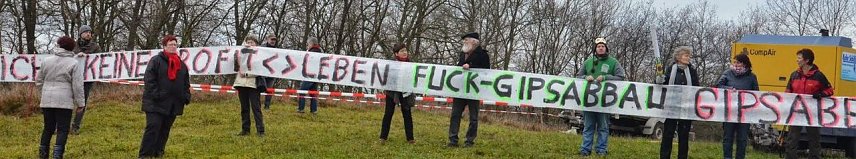 Bild: Protest gegen Probebohrungen