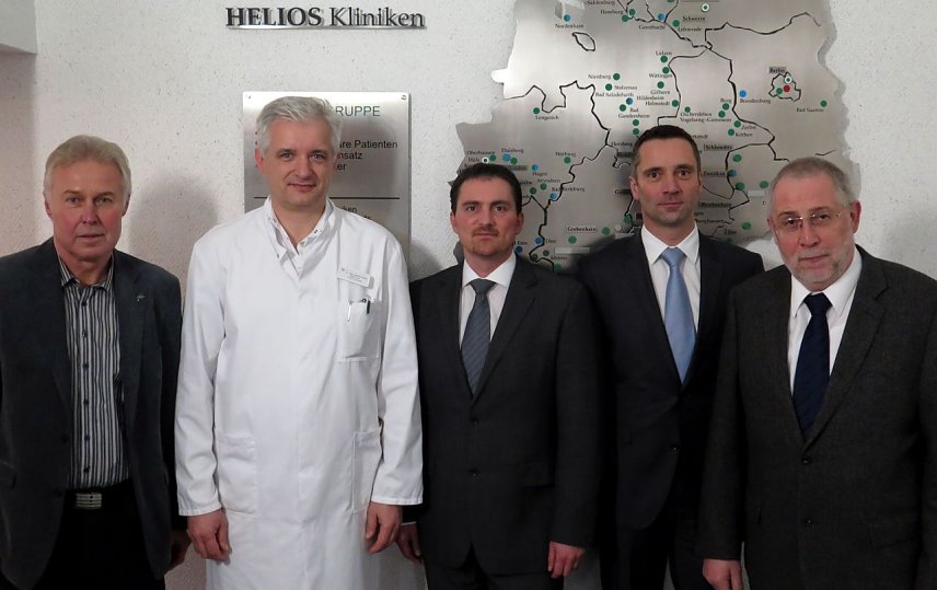 Bild: v.l.: Herr Hans-Joachim Junker, Herr Dr. med. Steffen Kohler, Herr Daniel Frische,  Herr Niels Neu, Herr Roland Handrek,
