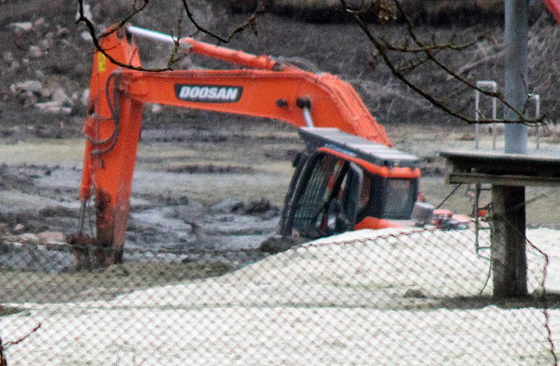 Bild: Tief im Schlamm eingesunken