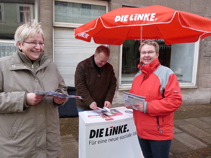 Bild: Kersten Naumann am Infostand