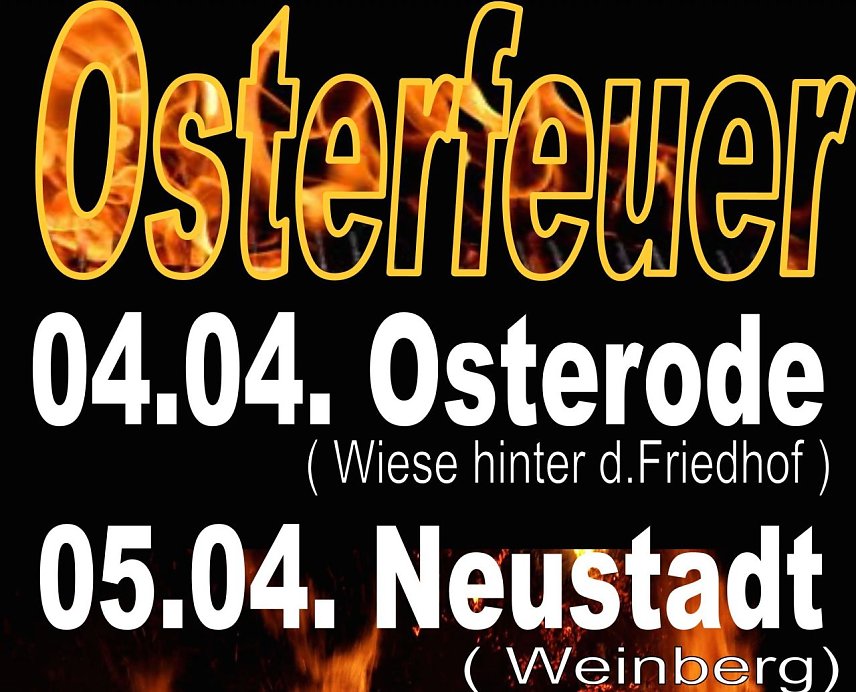 Bild: Osterfeuer in Osterode und Neustadt