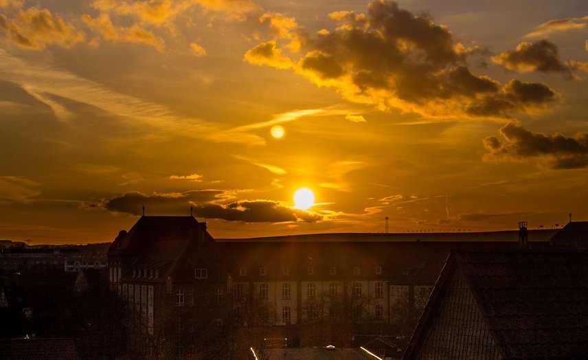 Bild: Sonnenuntergang &uuml;ber Nordhausen