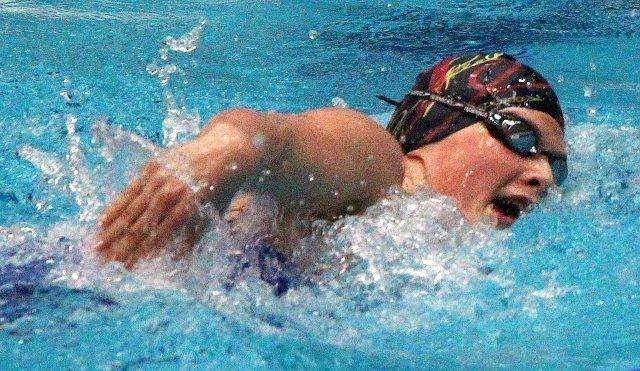 Bild: Gleich am ersten Wettkampftag unterbietet Maxi Schorcht ihre Bestzeit &uuml;ber 800m Freistil