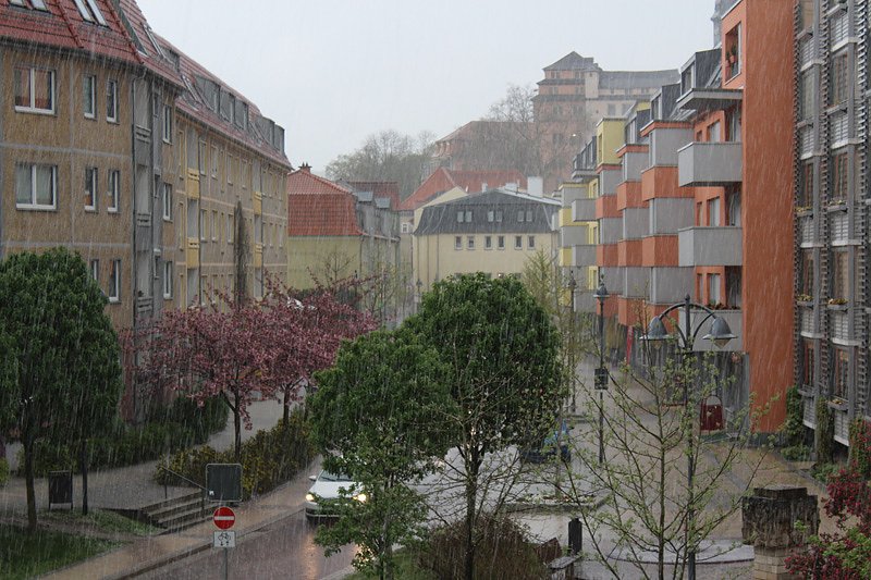 Bild: Kurzes Unwetter &uuml;ber Sondershausen