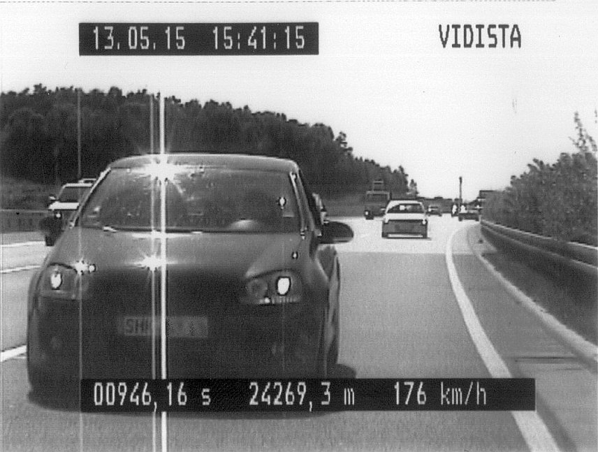 Bild: Foto aus dem Videowagen der Autobahnpolizei