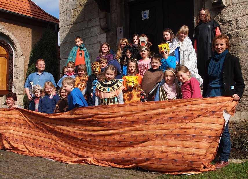 Bild: Wollen mit ihrem Musical auf Tour gehen - der Kinder-Kirchen-Chor des S&uuml;dharzes
