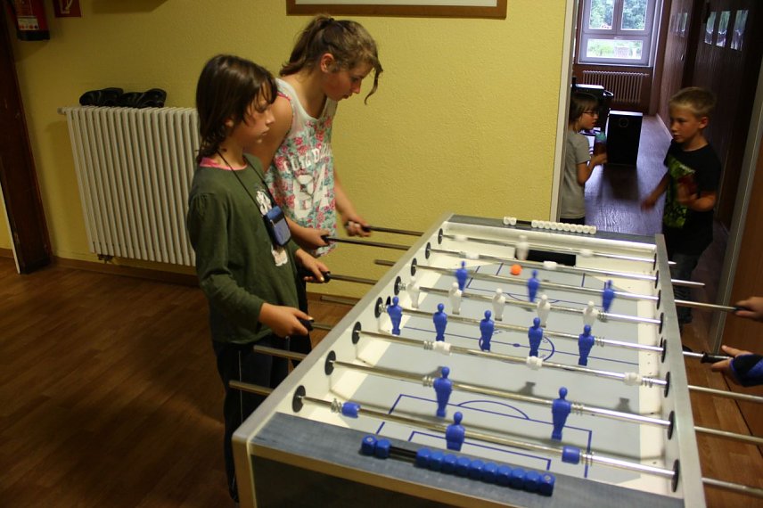 Bild: Spannend wurde es auch beim Tischkicker-Turnier.