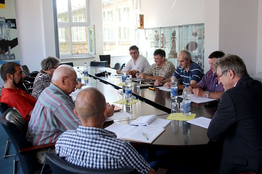 Bild: Zu seinem turnusm&auml;&szlig;igen Treffen hat jetzt Oberb&uuml;rgermeister Dr. Klaus Zeh die B&uuml;rgermeister der Nordh&auml;user Ortsteile in das Rathaus geladen