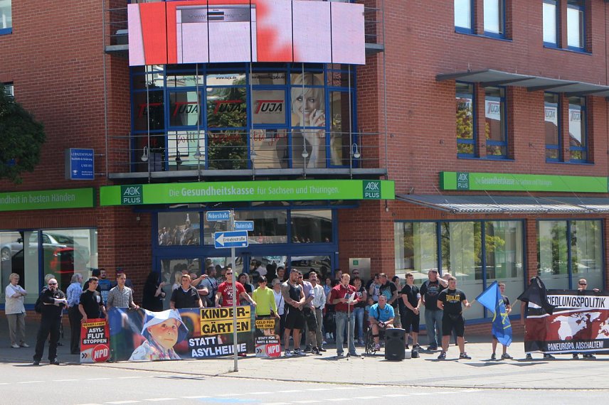 Bild: NPD-Demonstration in der Rautenstra&szlig;e