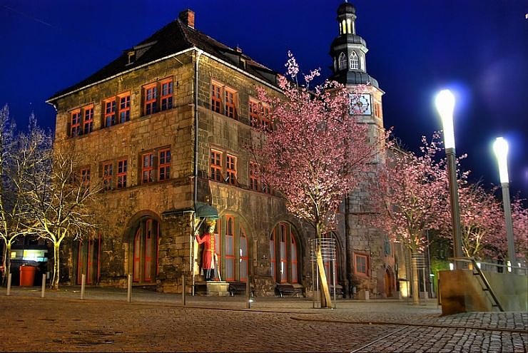 Bild: Nordh&auml;user Rauhaus bei Nacht