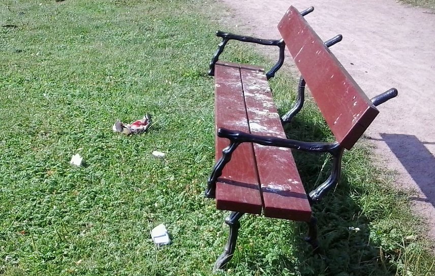 Bild: M&uuml;llbeh&auml;lter im Schlosspark