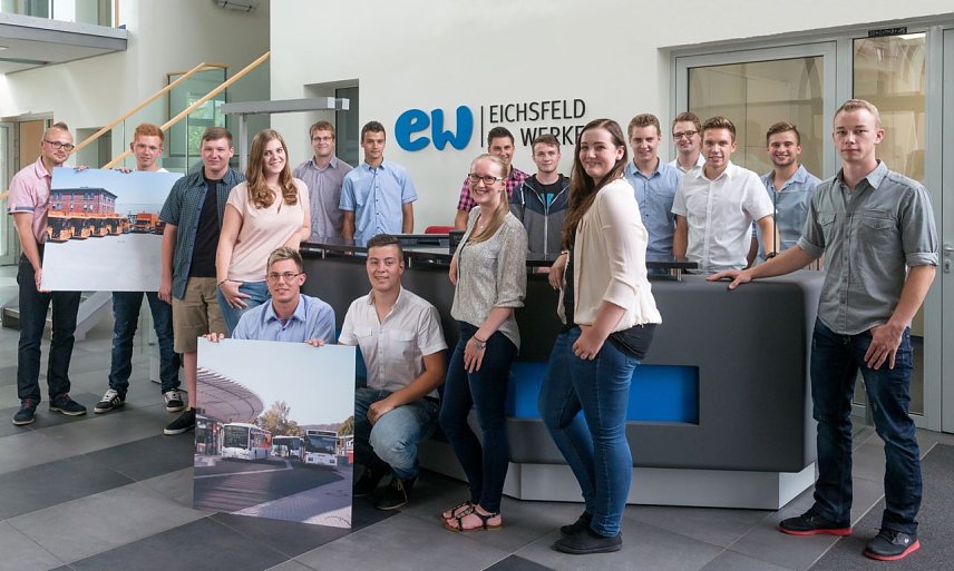 Bild: Neue Azubis bei Eichsfeld Werken