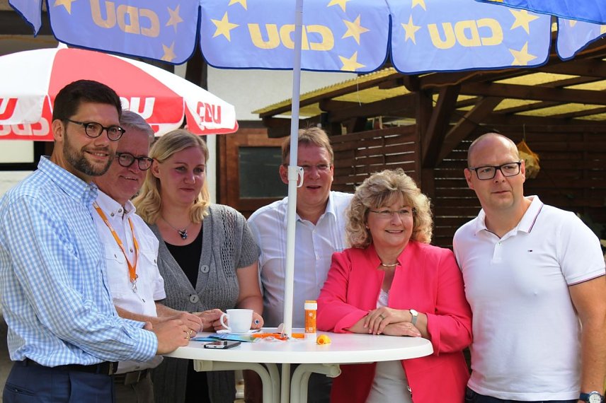 Bild: Die CDU Bad Langensalza konnten auch die Landtagsabgeordnete Annette Lehmann und den Bundestagsabgeordneten Christian Hirte in der Lohgerberei begr&uuml;&szlig;en. 