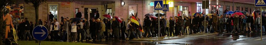 Bild: Demozug am Kornmarktkreisel