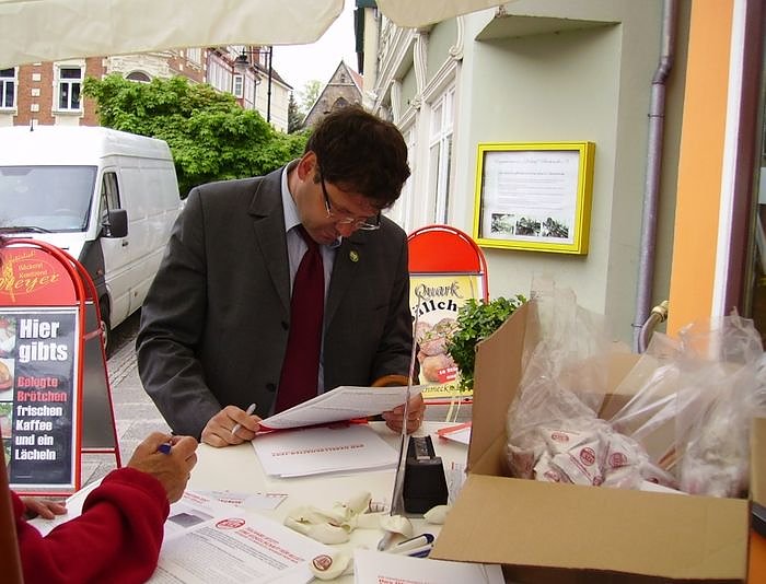 Bild: Infostand in Bleicherode