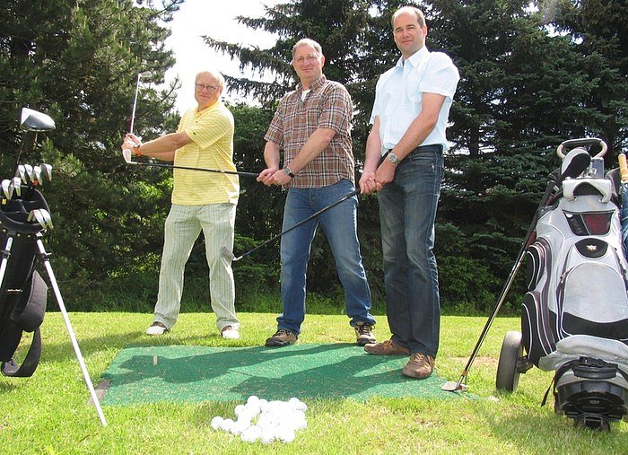 Bild: Golfen mit B&uuml;rgermeister