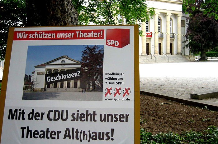Bild: Aufsteller der SPD