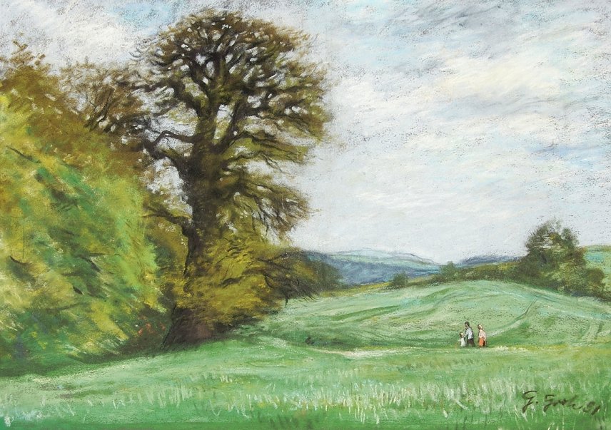 Bild: Antiqua-Eiche, Pastell, G&uuml;nter Groh   