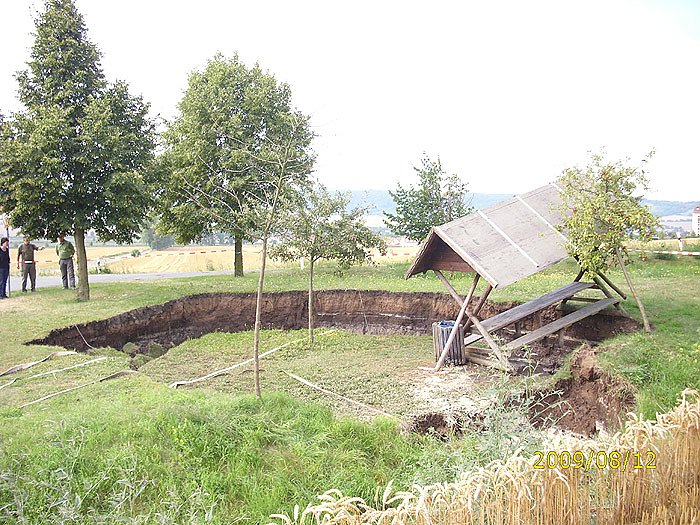 Bild: Erdrutsch in Bad Frankenhausen