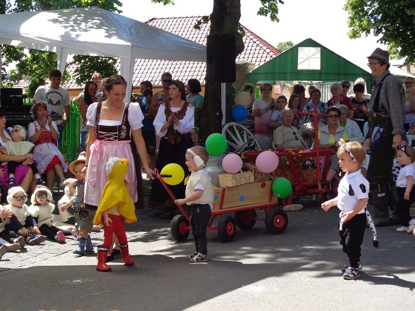 Bild: Auf dem Bauernhof war zum 25. Stra&szlig;enfest etwas los