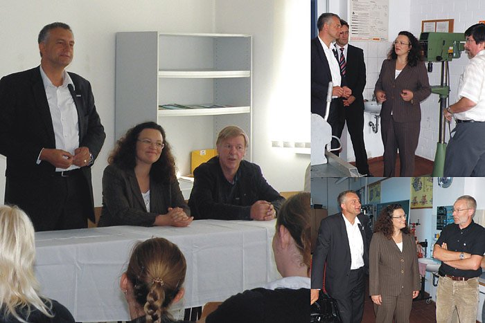 Bild: Nahles und Lemme in Artern