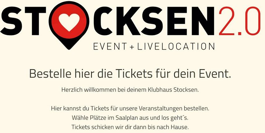 Bild: Klubhaus Stocksen mit neuem Ticketshop