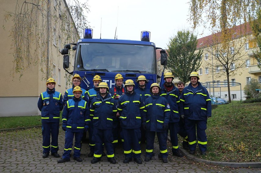 Bild: Erfolgreiche &Uuml;bung in der Predigerstra&szlig;e - die Ortsverb&auml;nde des THW aus Nordhausen und Heiligenstadt konnten sich heute an einem Abrissblock ausprobieren