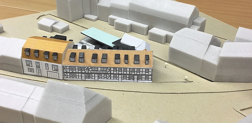 Bild: Modell des Quartiers Sch&auml;rfgasse