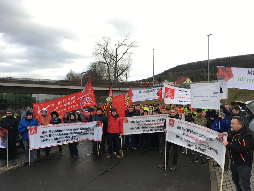 Bild: Warnstreik in Gerbershausen