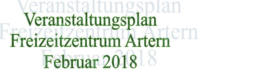 Bild: Veranstaltungsplan Freizeitzentrum Artern