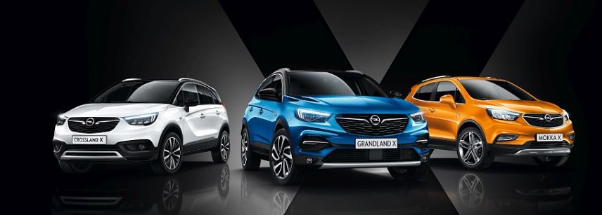 Bild: Beliebte X-Familie von Opel: Crossland X, Mokka X und Grandland X. Sie werden die Hauptakteure beim Angrillen am Samstag sein
