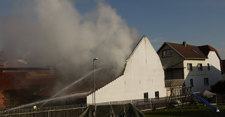 Bild: Scheunenbrand in Birkungen