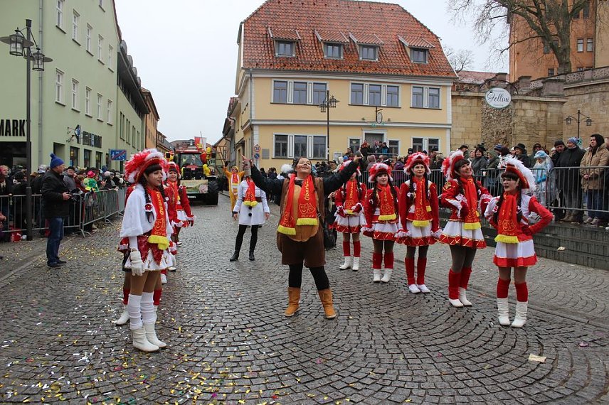 Bild: Rosenmontagsparty auf dem Markt Sondershausen